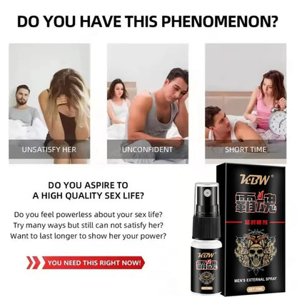 Men's Delay Time Spray- Durable Performance Without Side Effects